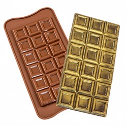 Форма силиконовая для шоколада "Плитка дольки" 8*16,5 см