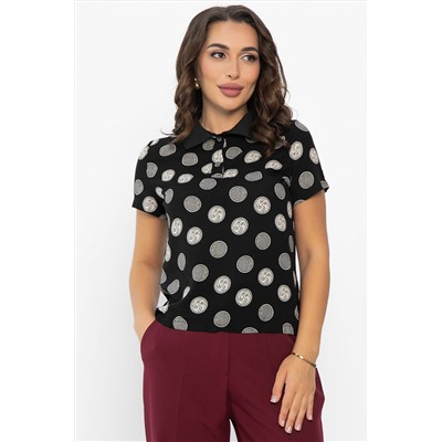 Поло Тренди (черное/круги) Б14092-10М