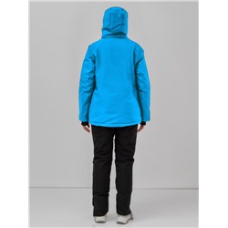 Горнолыжный костюм женский зимний синего цвета 07015S