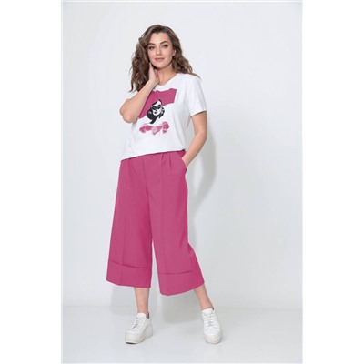 Koketka i K 1048-2 розовый+белый, Брюки,  Майка