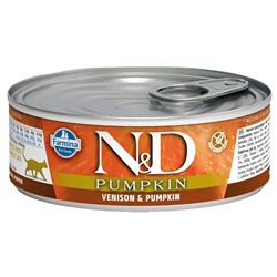 Фармина N&D для кошек с тыквой, олениной, 80г