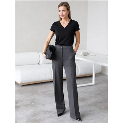 Прямые брюки из джерси на резинке сзади