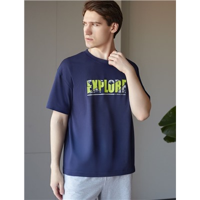 Свободная футболка  с авторским принтом