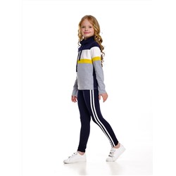 Джемпер UD 7539 син-сер-горчица