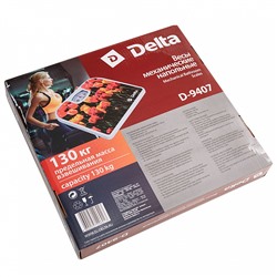 Весы 130 кг механические напольные DELTA D-9407 "Тюльпаны"