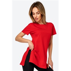 Женская удлиненная футболка с разрезами Happyfox