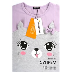 Хлопковое платье для девочки Happyfox