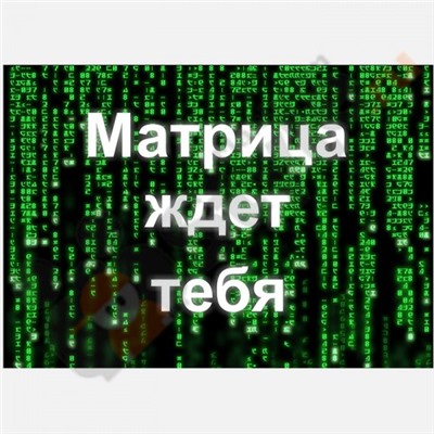 Табличка на дверь "Матрица ждет тебя"