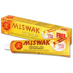 MISWAK Gold, Total Care Toothpaste, Dabur (МИСВАК ГОЛД, зубная паста с чистым экстрактом дерева Аль-Араке, Дабур), 170 г.