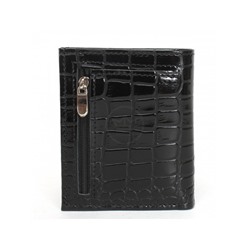 Портмоне мужское Croco-ПР-905 натуральная кожа 2 отд,  8 карм,  черный крок/черный флотер (200/40)  231846