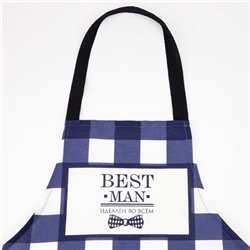 Фартук "Доляна" Best man 70х60 см, рогожка,100% хл, 160г/м2