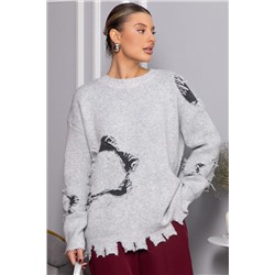 Свитер рваный Наиль (серый) Б14562-13М