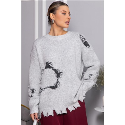 Свитер рваный Наиль (серый) Б14562-13М