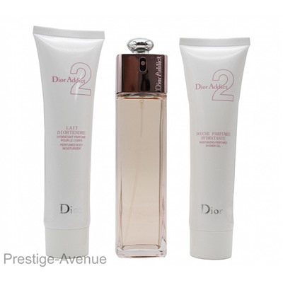 Подарочный набор Christian Dior Addict 2 for woman 3 в 1 Dior Addict 2 edt 100 ml x Dior Shower Gel x Dior Body Moisturizer
