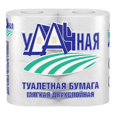 Туалетная бумага  VEIRO 2 слоя  4шт. Удачная