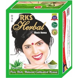 Herbal BLACK Henna, RKS (Индийская хна для волос ЧЕРНАЯ), 1 уп. (6 пак. по 10 г.)