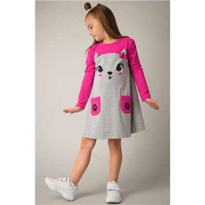 Хлопковое платье для девочки Happyfox