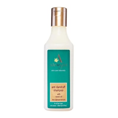 ANTI DANDRUFF SHAMPOO with neem oil, Aaranyaa (ШАМПУНЬ ПРОТИВ ПЕРХОТИ с маслом нима, Аараньяа), 250 мл. - СРОК ГОДНОСТИ ДО 31 ИЮЛЯ 2025 ГОДА