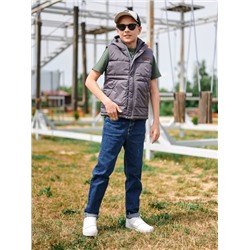 Жилет с планкой для мальчика серый