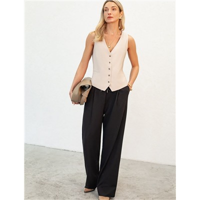 Брюки из тонкого джерси со шнурком