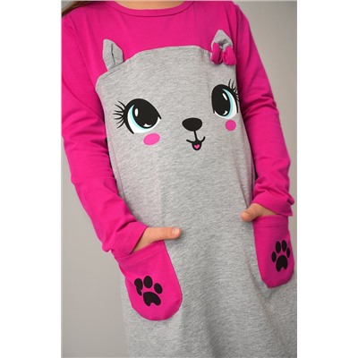 Хлопковое платье для девочки Happyfox