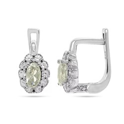 Серьги из серебра куб.циркон., Тсд60