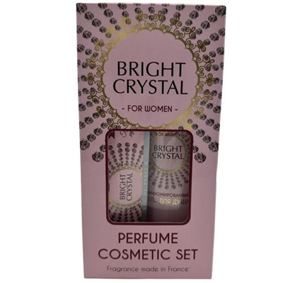 НАБОР жен.  ЗМ Bright Crysral (Гель д/душа 250м+парф.вода ручка 33мл)  M~