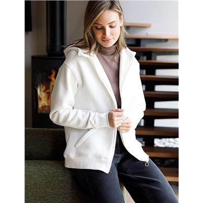 Худи на молнии из премиального футера трехнитки с начесом