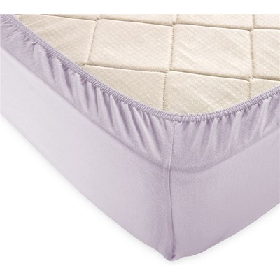 Простыня «Розовая лаванда», Трикотаж, 120 г/м2, 90*200*20