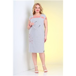 Viola Style 0969 голубой_в_полоску, Платье