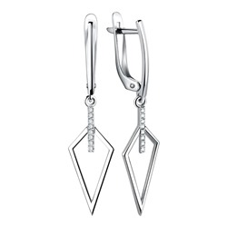 Серьги из серебра куб.циркон., Л-11058