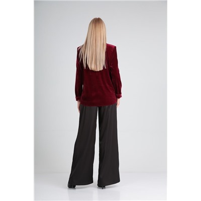 Lady Line 517 бордовый+черный, Брюки,  Блуза