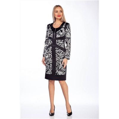 Lady Style Classic 143 черный_с_белым, Платье