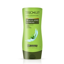 Trichup Hair Conditioner HEALTHY, LONG & STRONG, Vasu (Тричуп Кондиционер ЗДОРОВЫЕ ДЛИННЫЕ И СИЛЬНЫЕ, Обогащен Нимом, Хной и Алоэ (алое) Вера, Васу), ЗЕЛЕНАЯ БУТЫЛКА 200 мл.