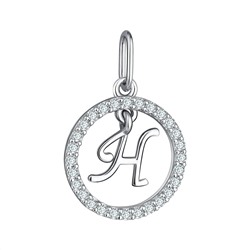 Подвеска из серебра куб.циркон., Л-28845