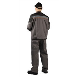 Костюм "РОЛЬФ" куртка/полукомб, цвет: Т.СЕРЫЙ/ЧЕРНЫЙ