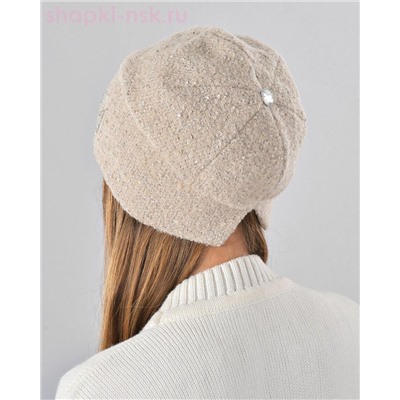 Букле пайетка вышивка Шапка флис (56-58)