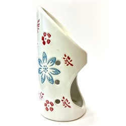 Аромалампа ЦВЕТЫ НА КОЛОННЕ (керамика, 12,5 х 5,5 см.), 1 шт.