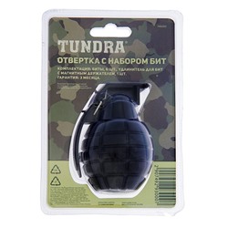 Отвертка с набором бит TUNDRA "граната", 7 предметов