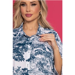 Платье "Сьюзан" (вайт/блю) П8161