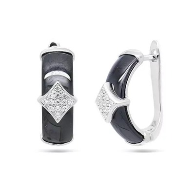 Серьги из серебра керамика, МКВ255
