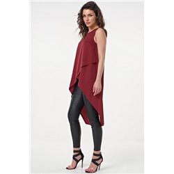 Туника асимметричная бордовая