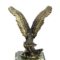 Часы каминные из нефрита "Орел" 115*115*370мм