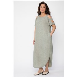 Платье В отпуск (зеленый меланж) П13708-8М