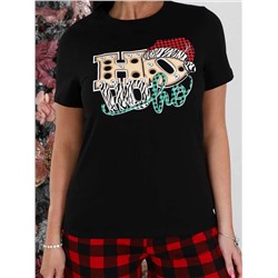 Костюм женский Текс-Плюс, цвет черный красный