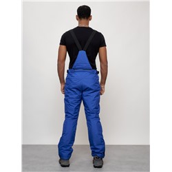 Полукомбинезон утепленный мужской зимний горнолыжный синего цвета 2405S