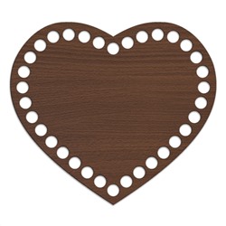 Сердце 15 см. Орех
