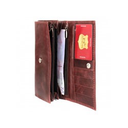 Портмоне женское Premier-DM-1 н/к,  6 отд,  4 карм,  коричневый тем пулл-ап (152)  216229