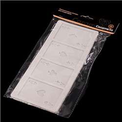 Силиконовый молд "Карточные тузы" 22,5*10 см