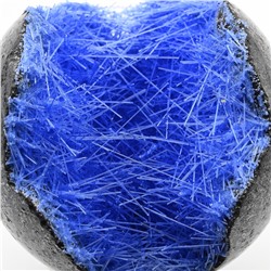 Шар из гематита с синтезированными кристаллами в жеоде 57мм, 239г.